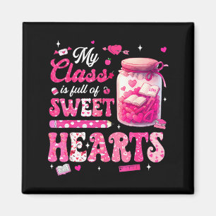 Valentijnsdag T-shirt Mijn Cl Zit Vol Met Liefjes Magneet