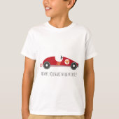 Valentijnsdag t-shirt | Race vintage-wagen (Voorkant)