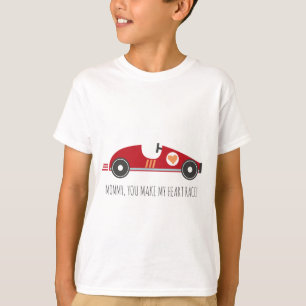 Valentijnsdag t-shirt Race vintage-wagen