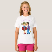 Valentijnsdag T-shirt Schattig Stel (Voorkant volledig)