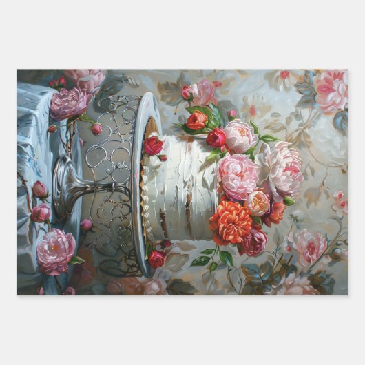 Valentijnsdag taart Decoupage Inpakpapier Vel (Voorkant 3)