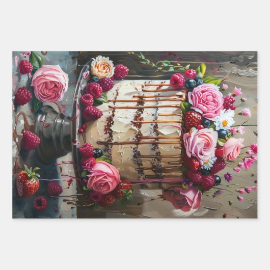  Valentijnsdag taart Decoupage Inpakpapier Vel (Voorkant 2)