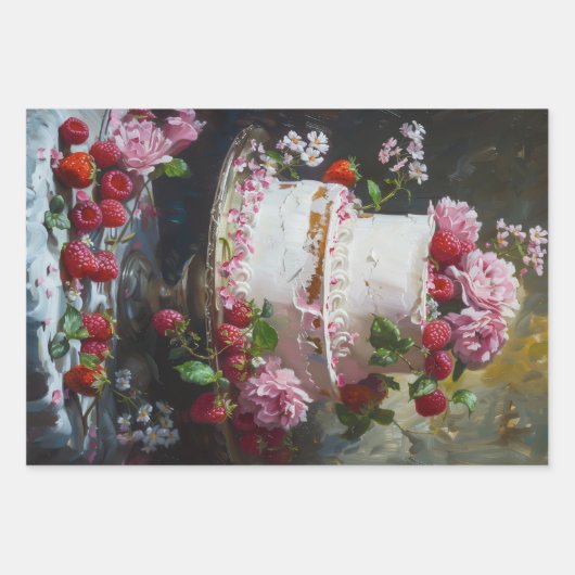 Valentijnsdag taart Decoupage Inpakpapier Vel (Voorkant)