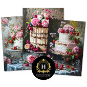 Valentijnsdag taart Decoupage Inpakpapier Vel