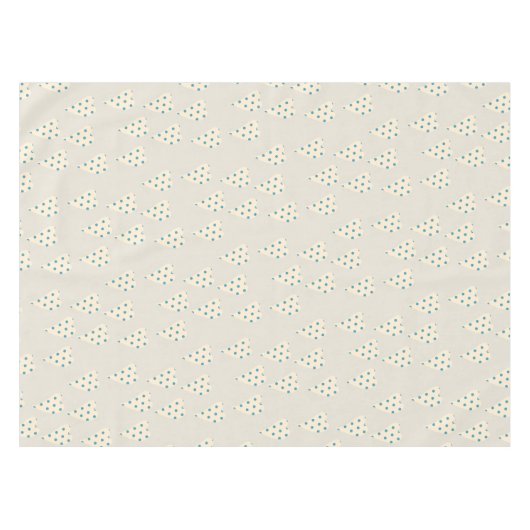 Valentijnsdag Tablecloth Beige Polkadot Hearts Tafelkleed (Voorkant (Horizontaal))