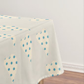 Valentijnsdag Tablecloth Beige Polkadot Hearts Tafelkleed (Voorbeeld)