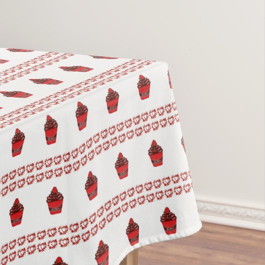 Valentijnsdag Tablecloth Cupcake Tafelkleed (Voorbeeld)