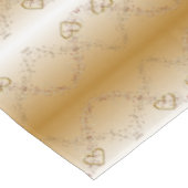 Valentijnsdag Tablecloth Gold Hearts Tafelkleed (Gekanteld)