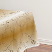 Valentijnsdag Tablecloth Gold Hearts Tafelkleed (Voorbeeld)