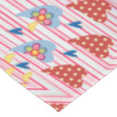 Valentijnsdag Tablecloth Harten Floral Stripe Tafelkleed (Gekanteld)