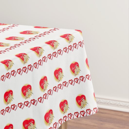 Valentijnsdag Tablecloth Heart Tafelkleed (Voorbeeld)
