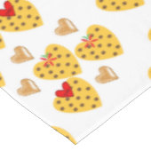 Valentijnsdag Tablecloth Hearts Polkadot Gold Tafelkleed (Gekanteld)