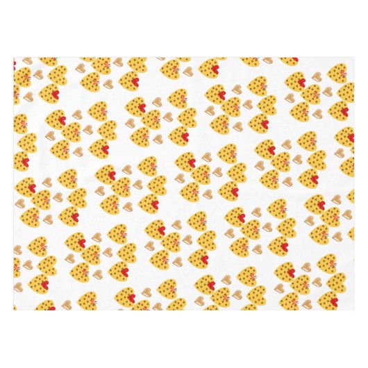 Valentijnsdag Tablecloth Hearts Polkadot Tafelkleed (Voorkant (Horizontaal))