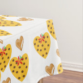 Valentijnsdag Tablecloth Hearts Polkadot Tafelkleed (Voorbeeld)