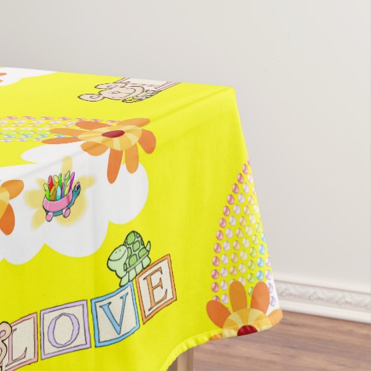 Valentijnsdag Tablecloth Love Rainbow Turtle Tafelkleed (Voorbeeld)