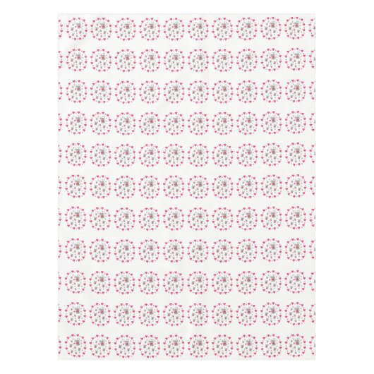 Valentijnsdag Tablecloth Mice Tafelkleed (Voorkant)