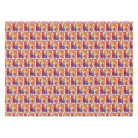 Valentijnsdag Tablecloth Peach Plum Tafelkleed (Voorkant (Horizontaal))