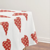 Valentijnsdag Tablecloth Polkadot Hearts Tafelkleed (Voorbeeld)