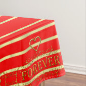 Valentijnsdag Tablecloth Red Forever Gold Tafelkleed (Voorbeeld)