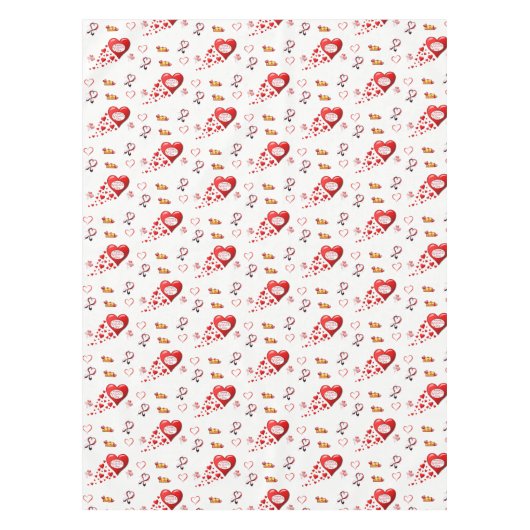 Valentijnsdag Tablecloth Tafelkleed (Voorkant)