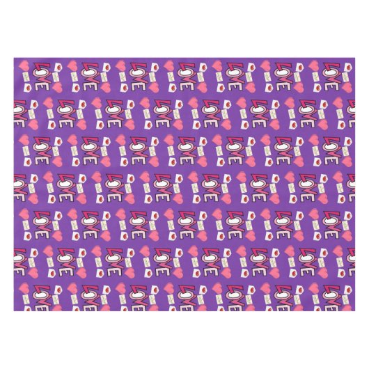 Valentijnsdag Tablecloth Tafelkleed (Voorkant (Horizontaal))