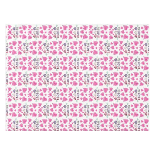 Valentijnsdag Tablecloth Tafelkleed (Voorkant (Horizontaal))