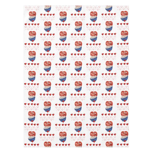 Valentijnsdag Tablecloth Tafelkleed (Voorkant)