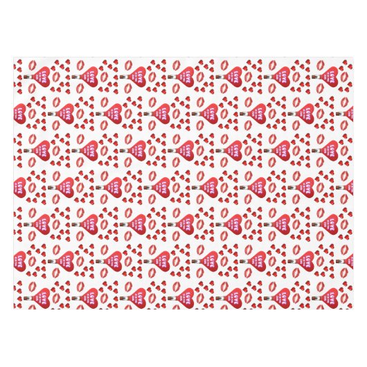 Valentijnsdag Tablecloth Tafelkleed (Voorkant (Horizontaal))