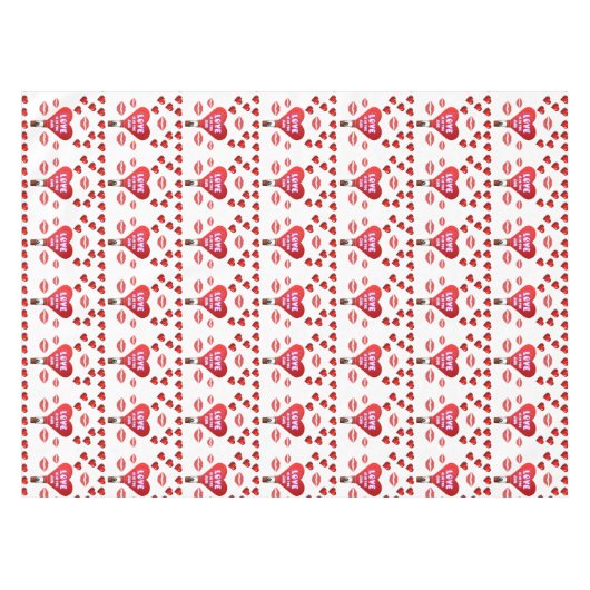 Valentijnsdag Tablecloth Tafelkleed (Voorkant (Horizontaal))
