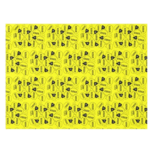 Valentijnsdag Tablecloth XOXO Veel liefde Tafelkleed (Voorkant (Horizontaal))