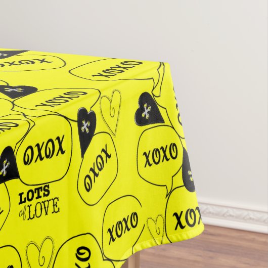 Valentijnsdag Tablecloth XOXO Veel liefde Tafelkleed (Voorbeeld)