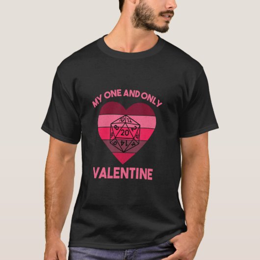 Valentijnsdag Tabletop Dungeon Eye Rpg Dice Drago T-shirt (Voorkant)