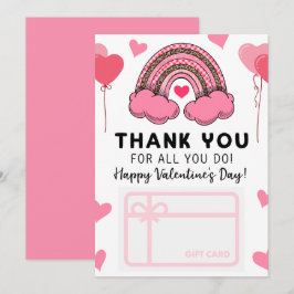 Valentijnsdag Tacher Rainbow Gift Card Holder Kaart