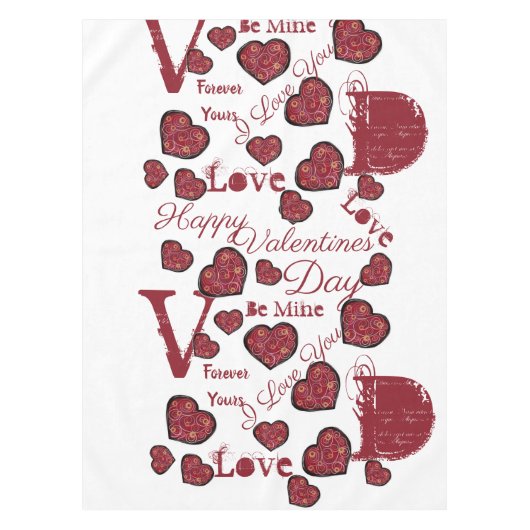 VALENTIJNSDAG TAFELKLEED (Voorkant)