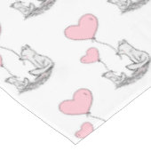 Valentijnsdag Tafelkleed Foxy Roze Harten (Gekanteld)