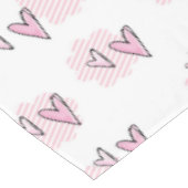 Valentijnsdag Tafelkleed Roze Harten Stripe (Gekanteld)