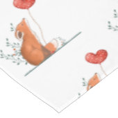 Valentijnsdag Tafelkleed Vossenrode Harten (Gekanteld)