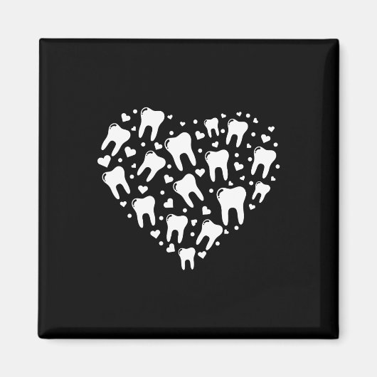 Valentijnsdag tandarts mondhygiënist hart ook magneet (Voorkant)