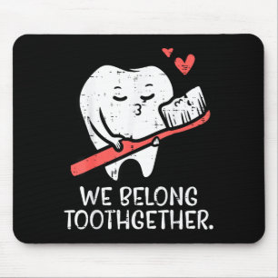 Valentijnsdag Tandenborstel We Behoren Samen Tanda Muismat