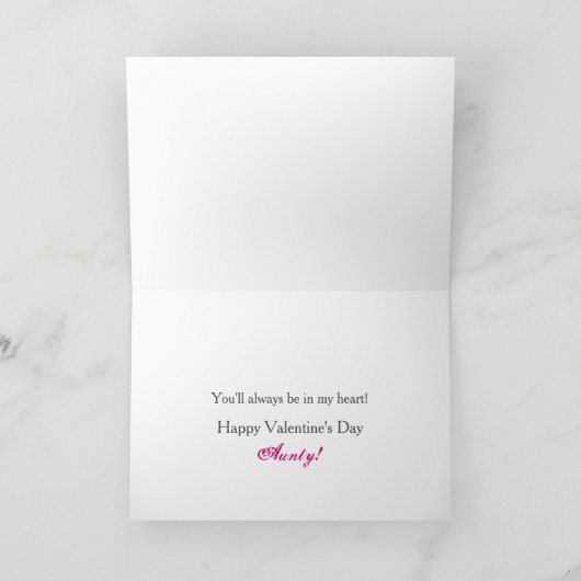 Valentijnsdag - TANTE - Grijs/Roze/Polka Dot Feestdagen Kaart (Binnen)