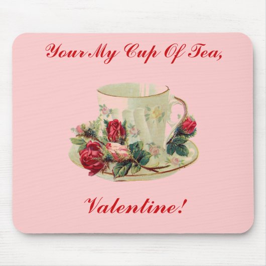  Valentijnsdag Tea Cup Muismat (Voorkant)