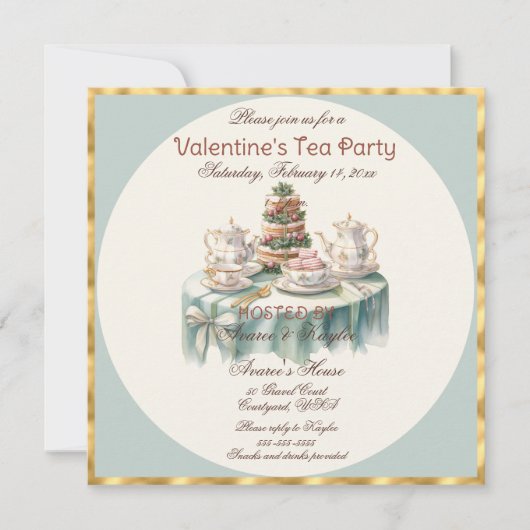 Valentijnsdag Tea Party (Voorkant)