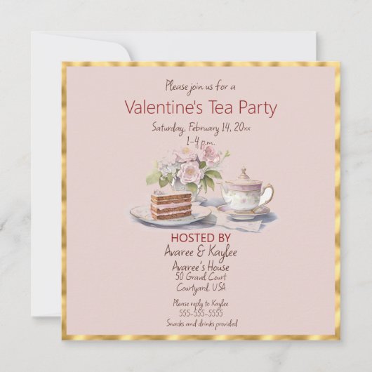 Valentijnsdag Tea Party (Voorkant)