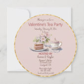 Valentijnsdag Tea Party Kaart (Voorkant)