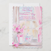 Valentijnsdag Tea Party Uitnodiging (Voorkant)