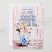 Valentijnsdag Tea Party Uitnodiging (Voorkant)