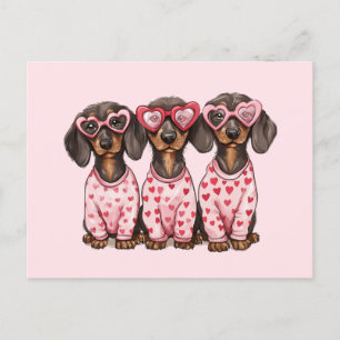 Valentijnsdag Teckel Dogs Briefkaart