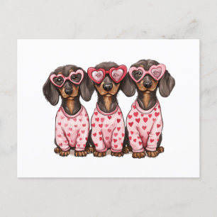 Valentijnsdag Teckel Dogs Briefkaart