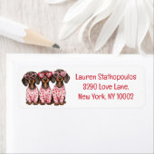 Valentijnsdag Teckel Dogs Etiket (Insitu)