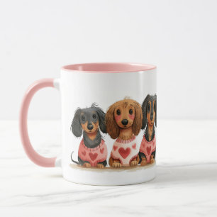 Valentijnsdag Teckel Dogs Mok